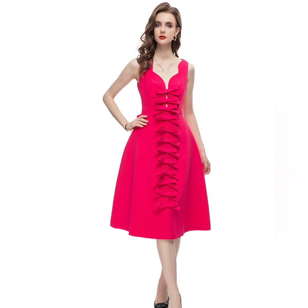 NWT Sierra Darien Bow Dress Pink Size Large